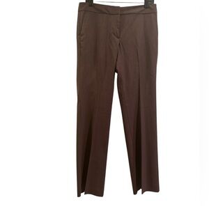 Ann taylor factory burgundy straight leg mid rise trouser pants size 10p